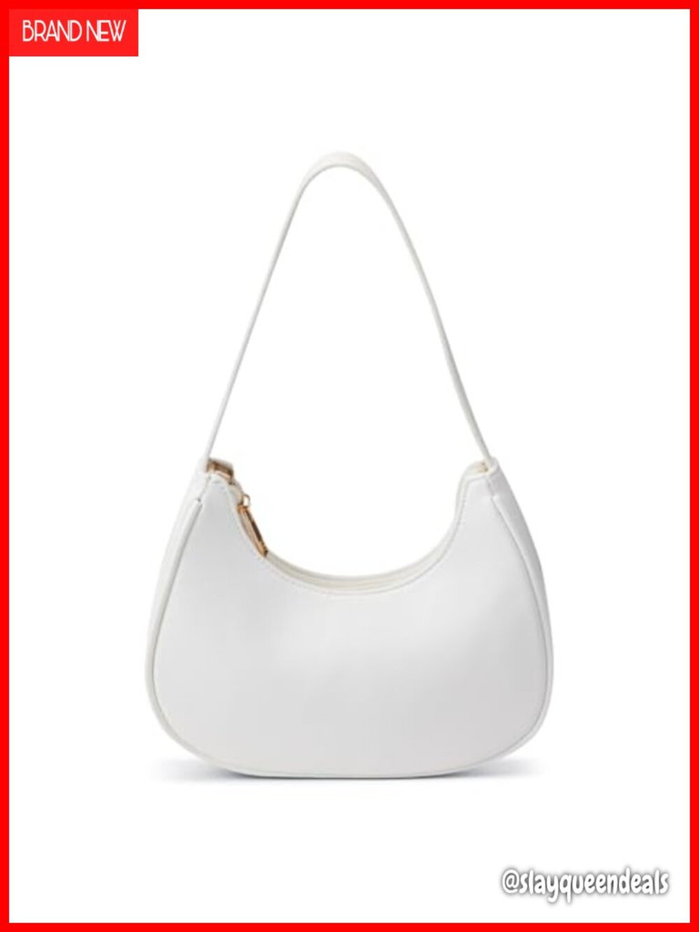 PU Leather Hobo Shoulder Bag Mini Clutch Purse with Zipper for Everyday Use